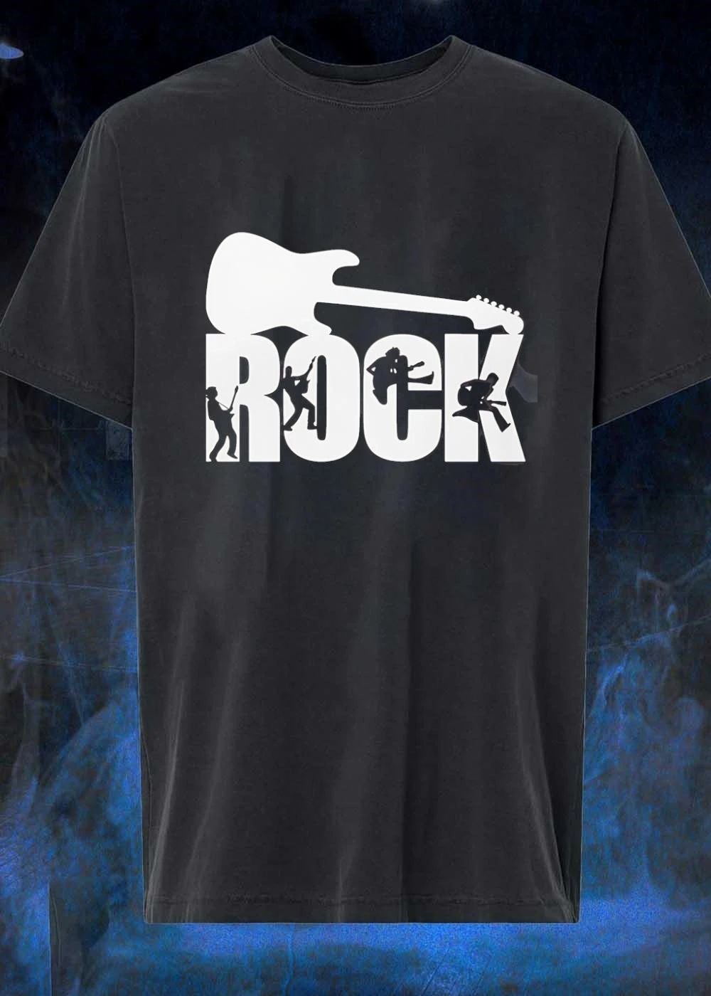 Rock Guitarist Silhouette Play Music Band Rock T-Shirt