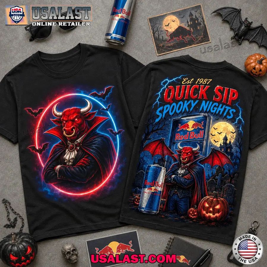Red Bull Quick Sip Spooky Night Halloween 2026 T-Shirt