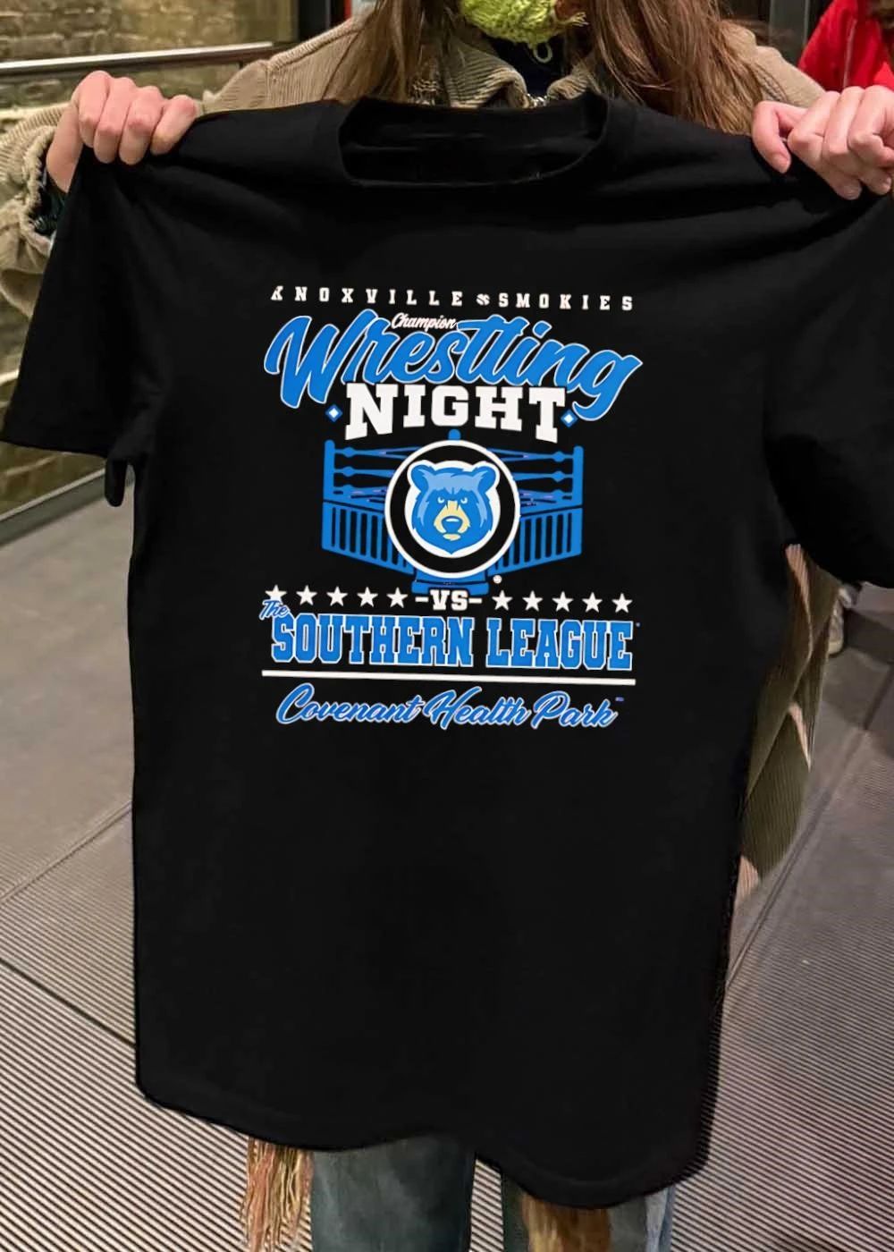 Knoxville Smokies Wrestling Night vs The Southern League Covenant Health Park Shirt