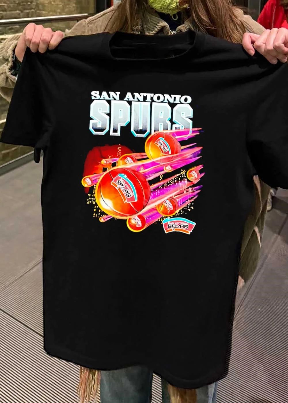 San Antonio Spurs Basketball Flying Comet Trails Team T-Shirt