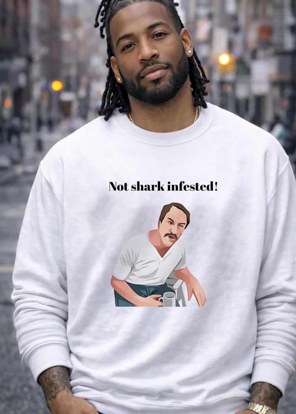 Not Shark Infested Winking Man Shirt