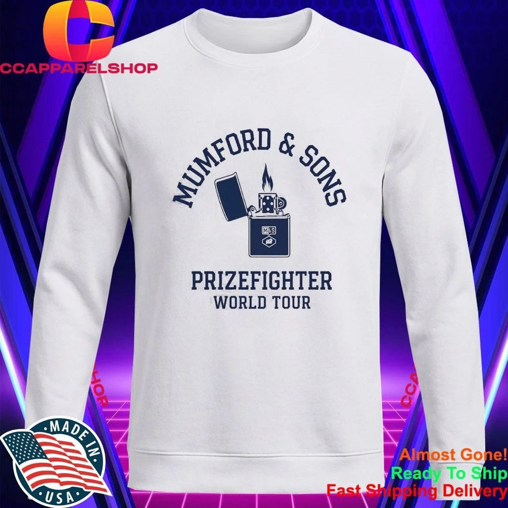 Mumford And Sons Prizefighter Tour 2026 North America Merch Logo Shirt