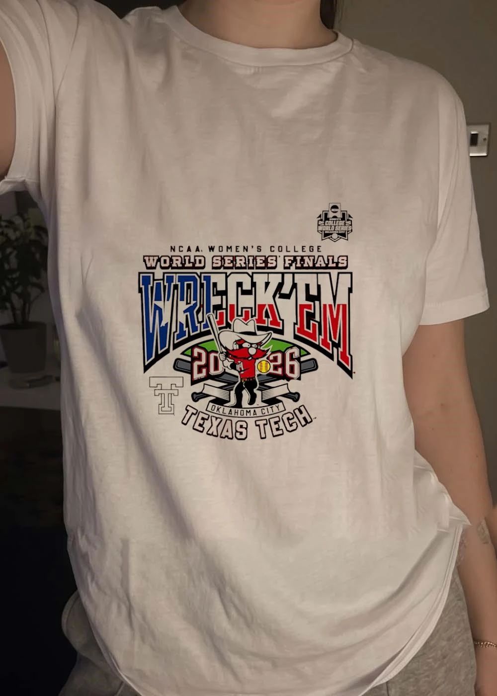 NCAA Women’s College World Series Finals Wreck’em 2026 Oklahoma City Texas Tech Shirt