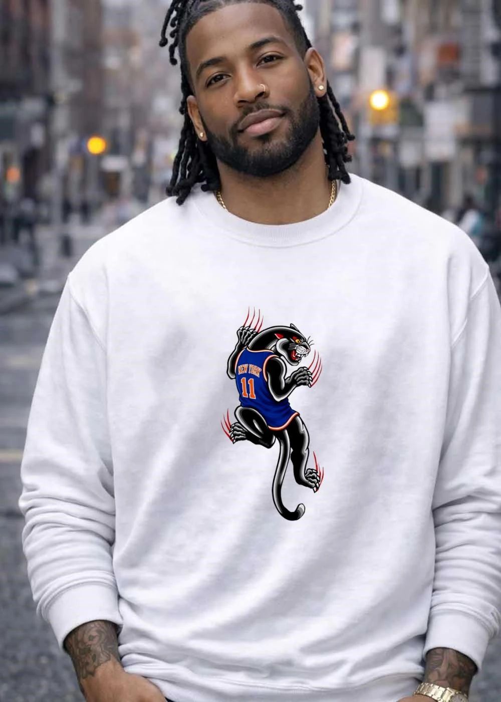New York 11 Panther Clawing Back Sports Shirt