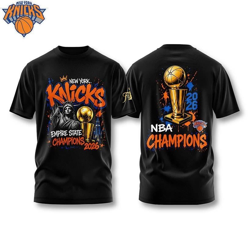 NY Knicks Empire States Champions 2026 two Sided Shirt