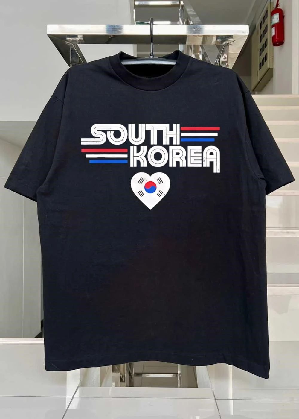 South Korea Heart Flag Retro Style T-Shirt