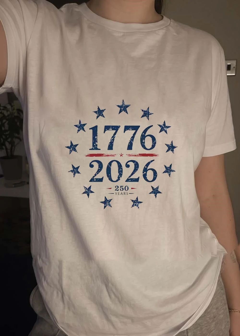 250 Years 1776 2026 Anniversary Commemorative Patriotic Americana T-Shirt