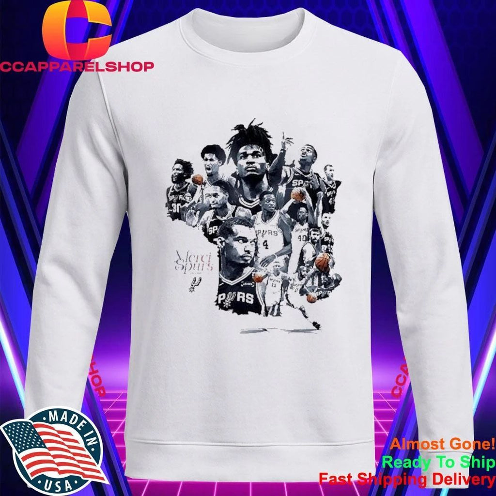 Merci Les Spurs Victor Wembanyama San Antonio NBA 2026 Shirt