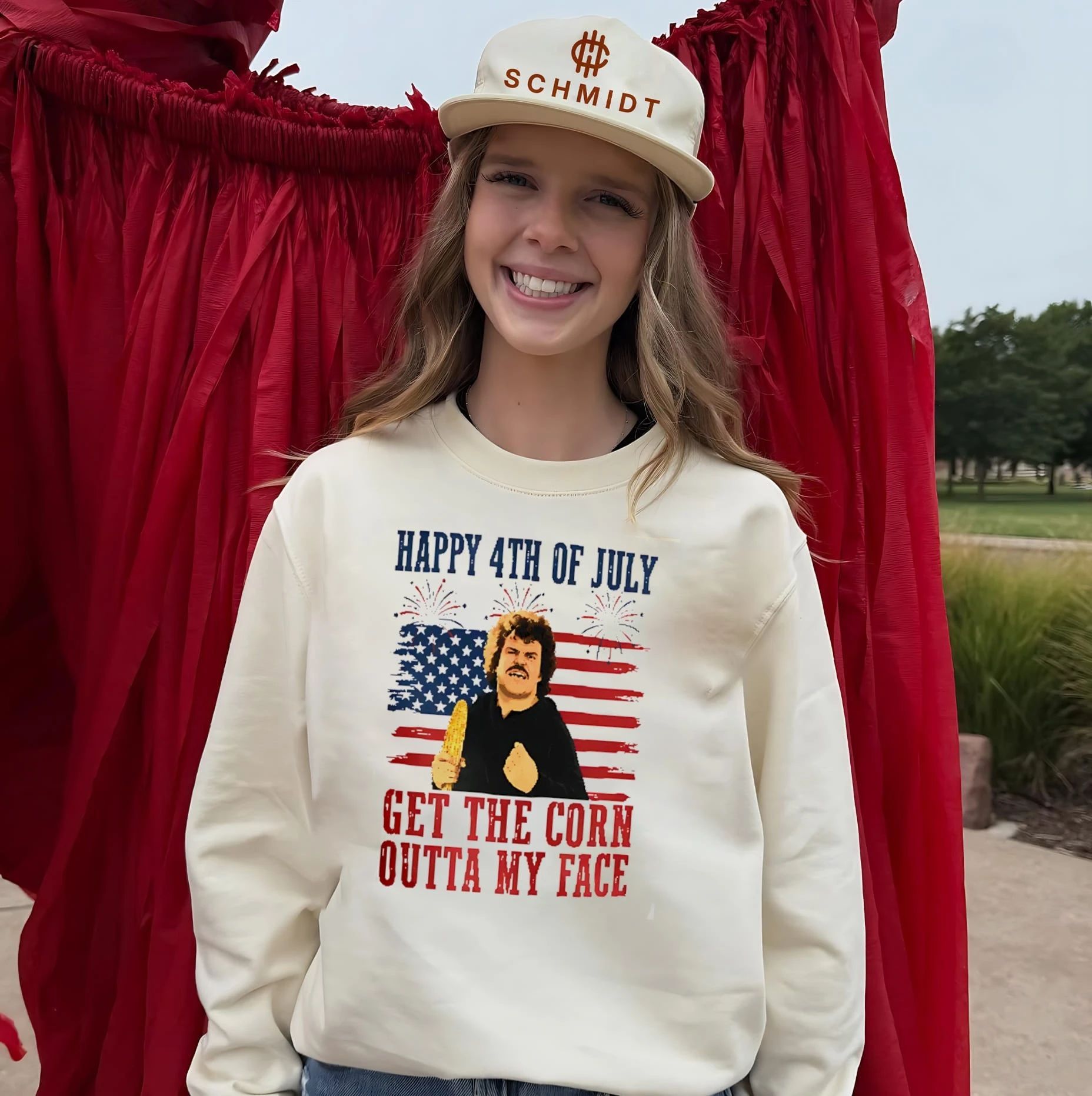 Get The Corn Outta My Face Nacho Libre 4th of July shirt