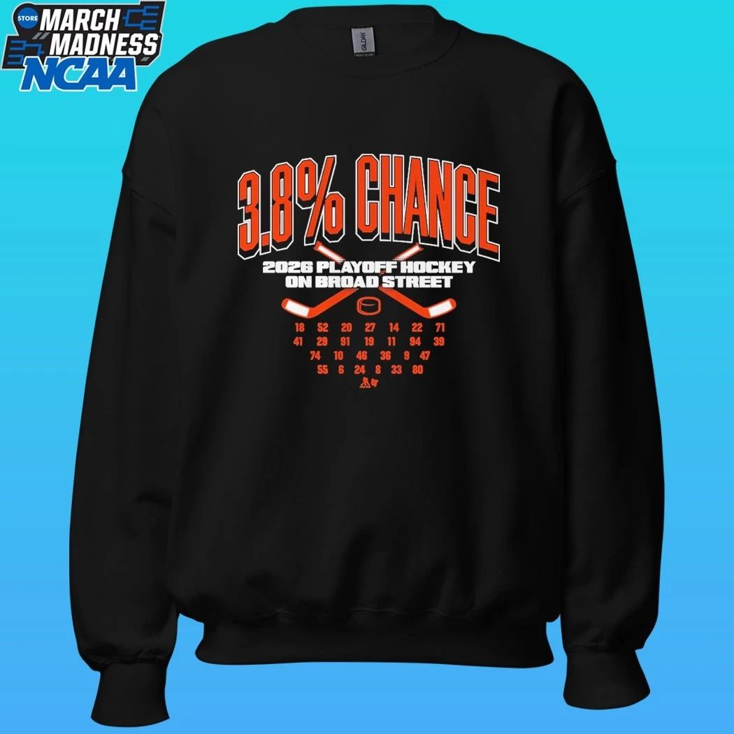 Philadelphia Flyers 3.8% Chance 2026 Playoff Hockey On Broad Street Shirt