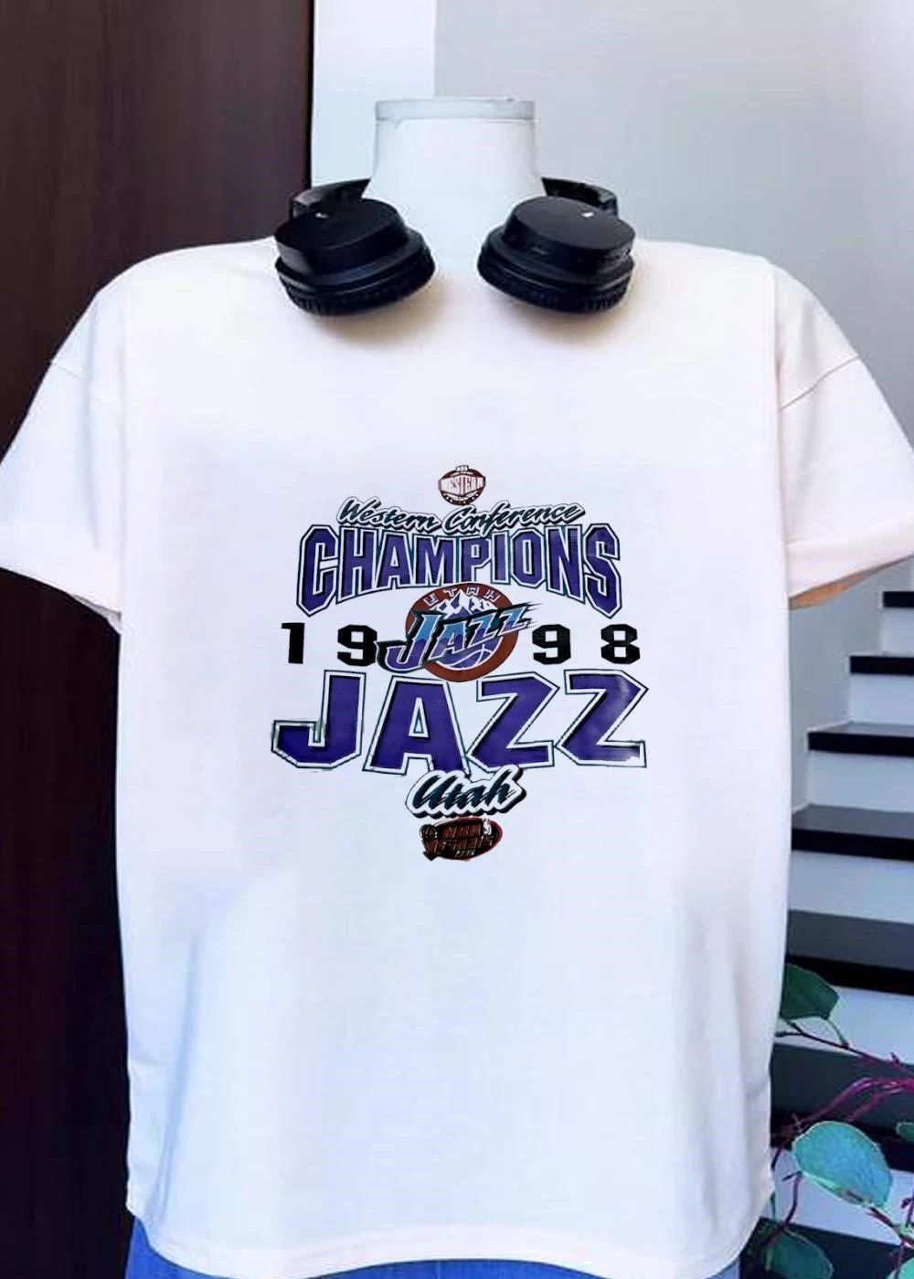 Utah Jazz 1998 Western Conference CHAMPIONS NBA Finals NBA shirt