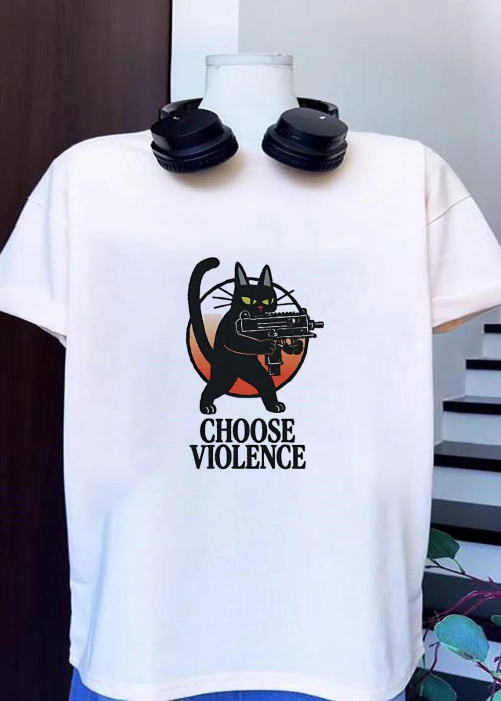 Choose Violence Black Cat shirt