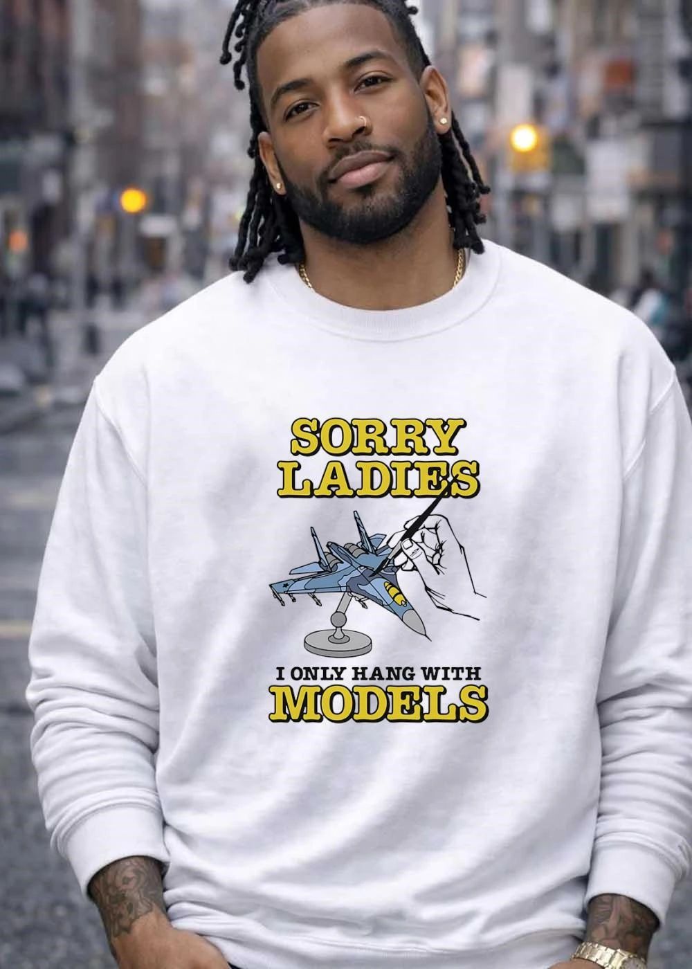 Sorry Ladies I Only Hang with Models Fighter Jet Plastic Scale shirt