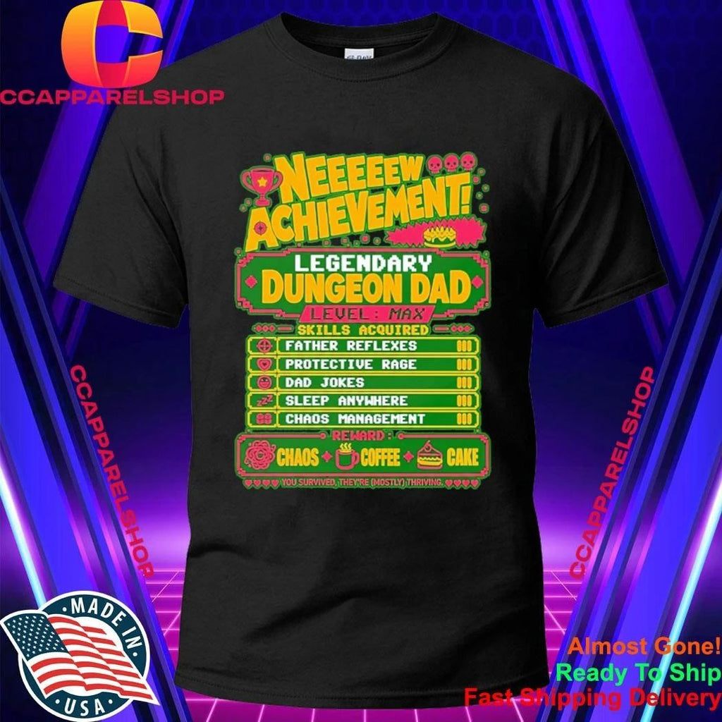Legendary Dungeon Dad New Achievement Fathers Day Shirt