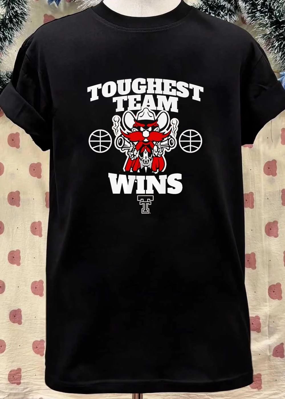 Texas Tech Basketball Toughest Team Wins Raider Red mascot shirt