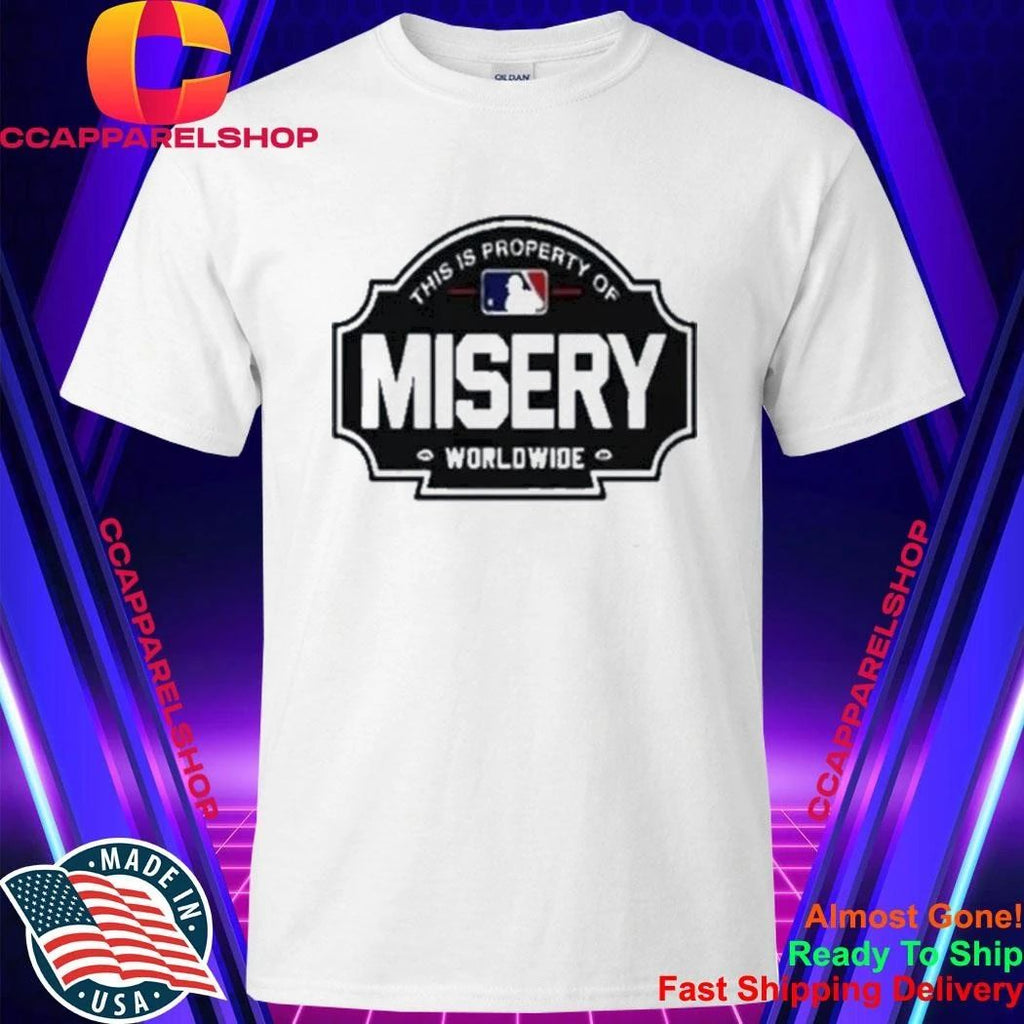 Property Of Misery Worldwide Baseball Logo Graphic Shirt