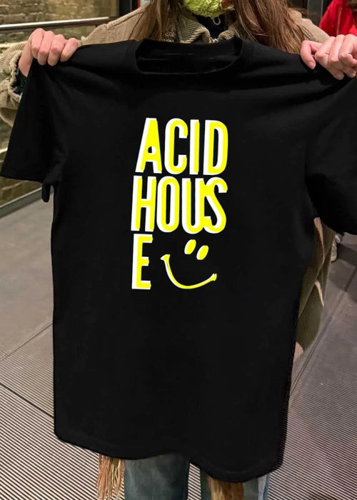 Acid House Graphic Smiley Face Unisex T-Shirt