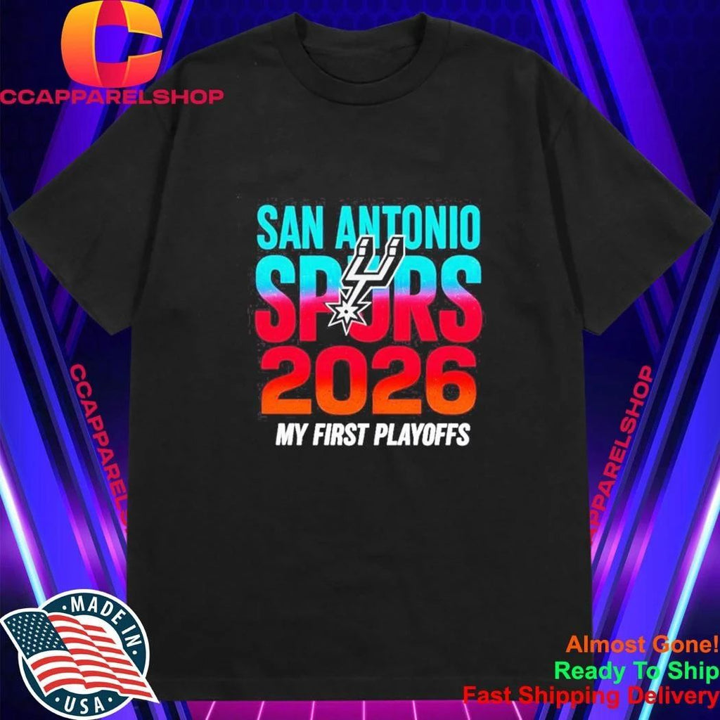 San Antonio Spurs Infant Item Of The Game 2026 Playoffs My First Playoffs Shirt