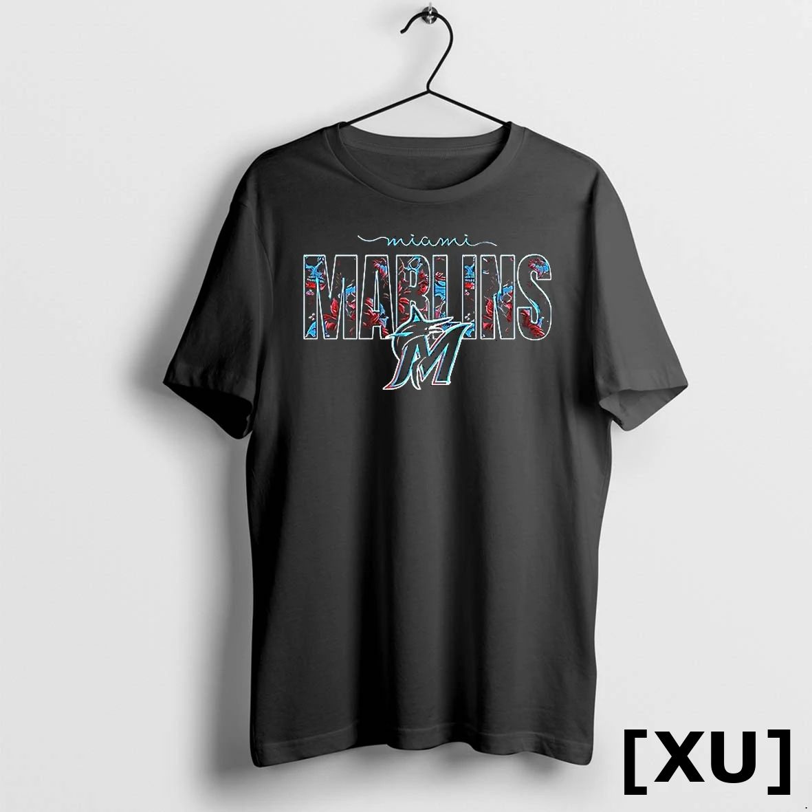 Miami Marlins Skulls Floral Graphic Baseball Tshirts Sweater