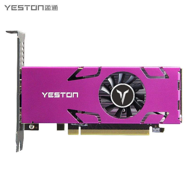 Yeston Radeon RX 550 4GB GDDR5 1183MHz 512processors PCIExpress 3.0 video cards DirectX12 Double slot 4*HDMI compatible Half height graphics card of Desktop