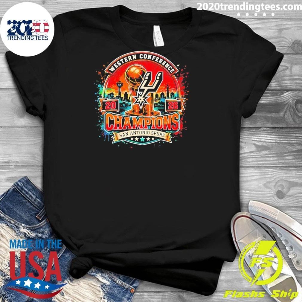 New 2026 Spurs Western Conference Retro Spurs Champions Shirt