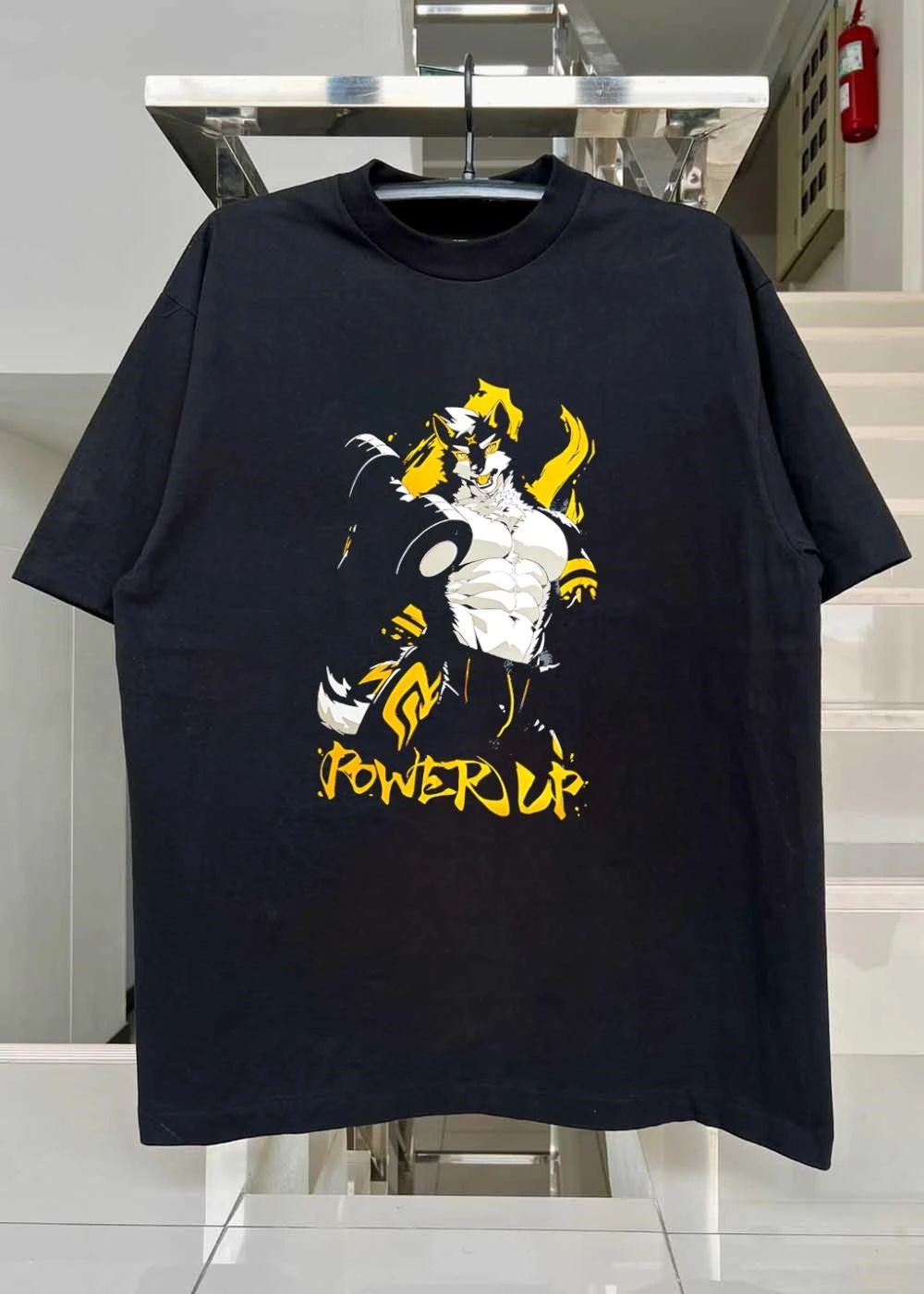 Gym Wolf Exercising Power Up T-Shirt