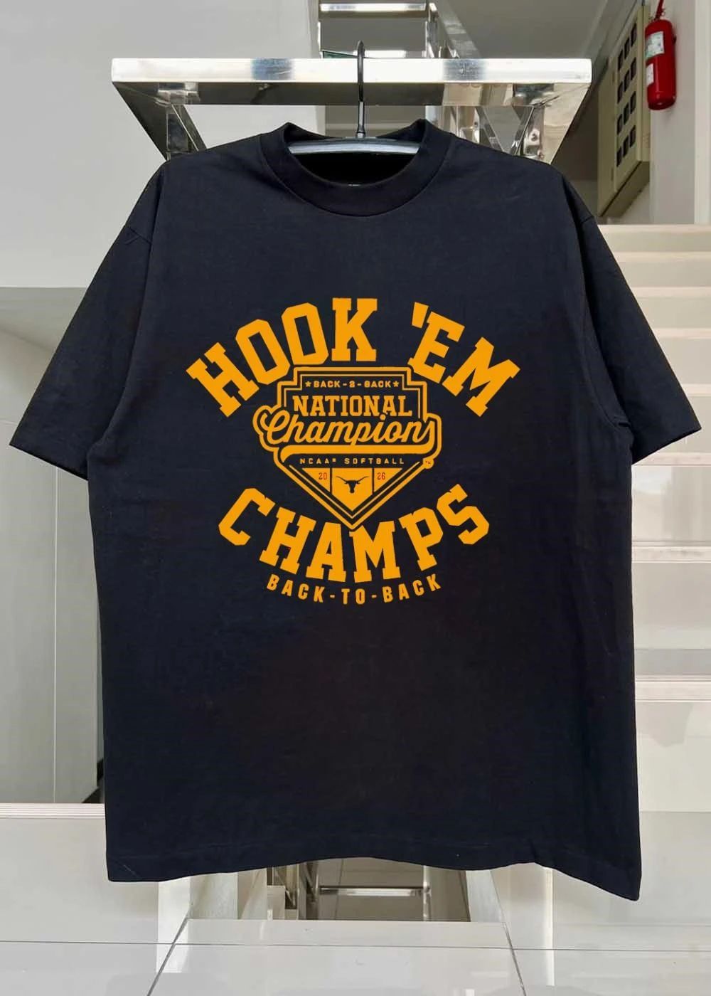 Hook Em Champs Back To Back National Champion Texas Softball Shirt