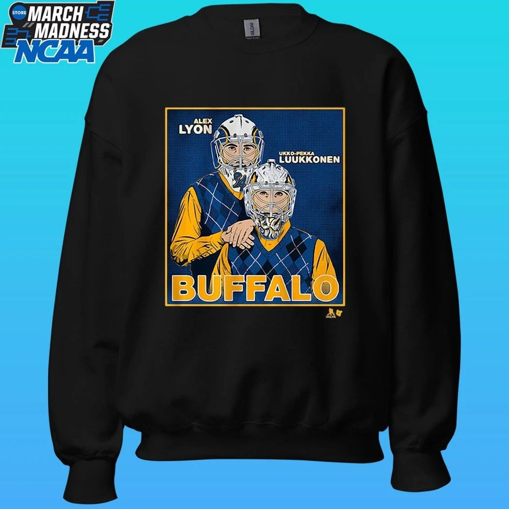 Alex Lyon & Ukko-pekka Luukkonen Buffalo Family Portrait Shirt