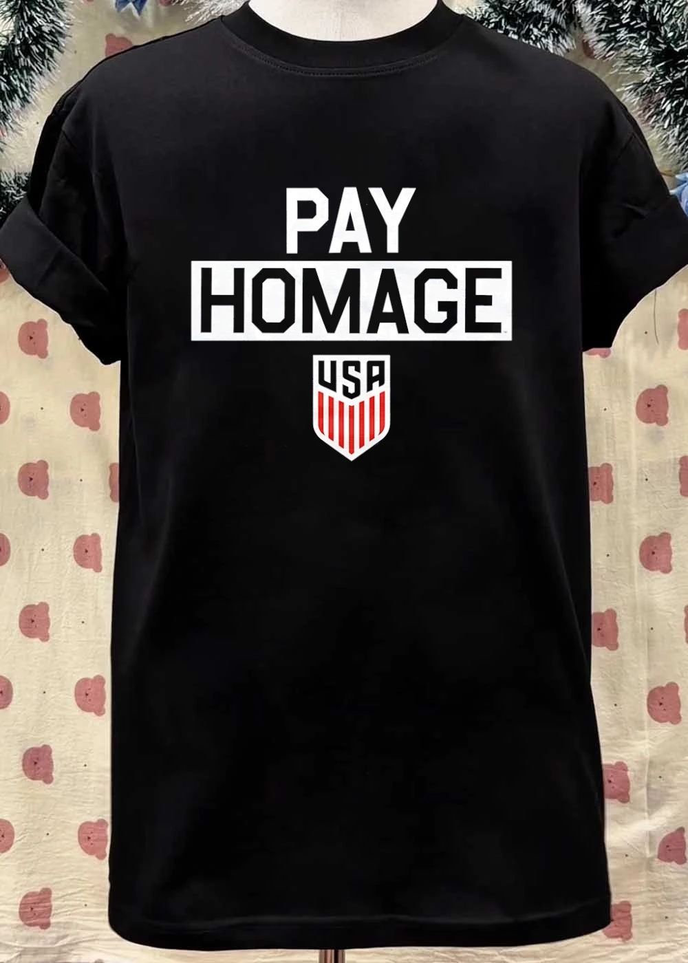Pay homage USA shield logo shirt