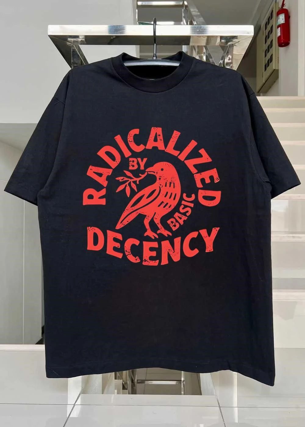 Radicalized by Basic Decency Peace Activism Social Justice Human Rights shirt
