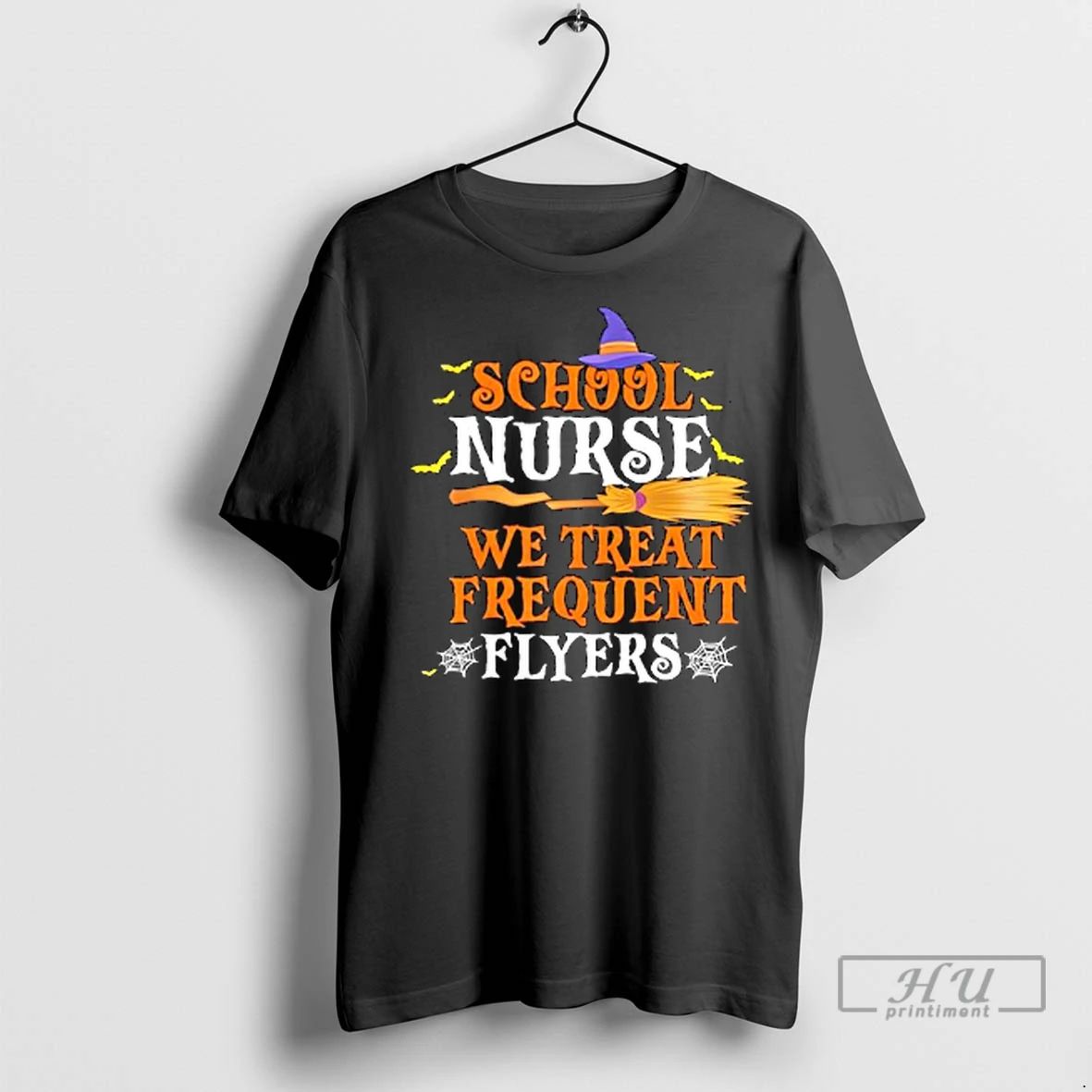 Officials School Nurse We Treat Frequent Flyers Funny Halloween Ladies T Shirt