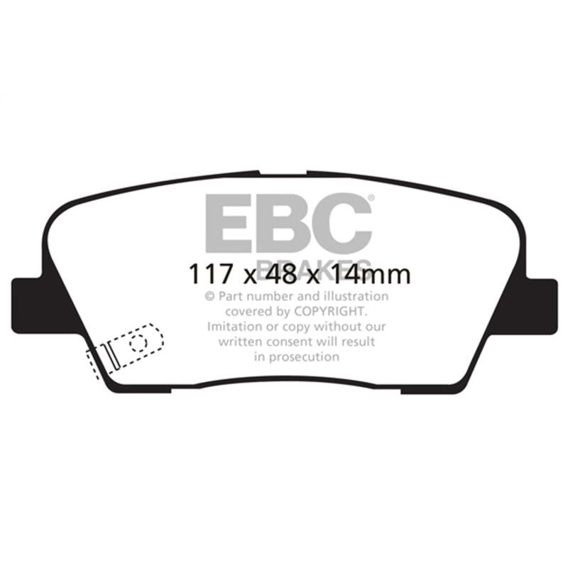 EBC 11+ Hyundai Equus 4.6 Greenstuff Rear Brake Pads