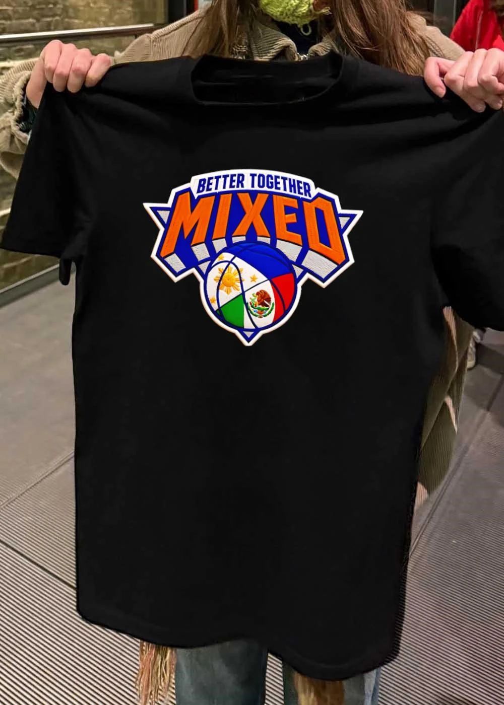 Better Together, Philippines and Mexico Flags Basketball Team Mixed T-Shirt