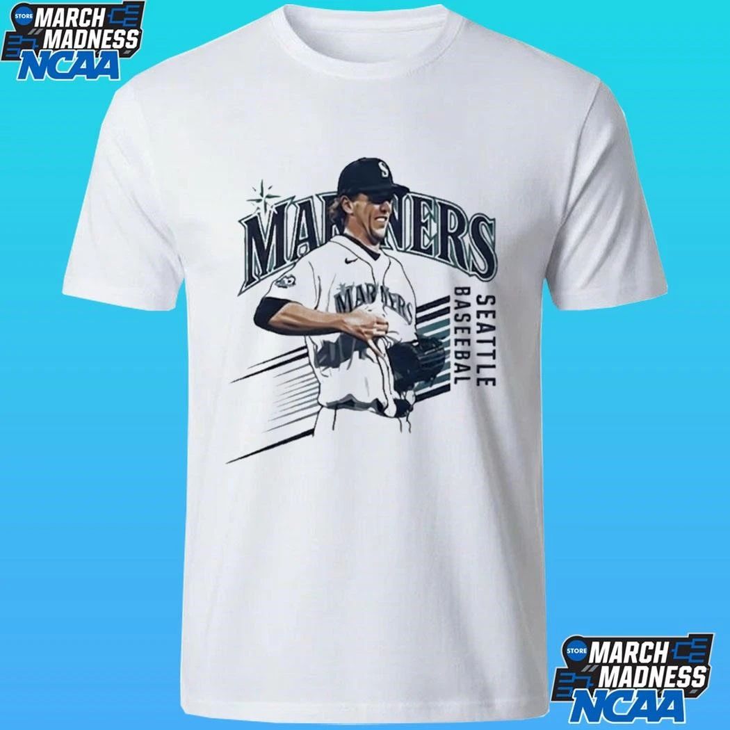 Mariners Logan Gilbert Baseball Pitcher Catches Ball In Shirt