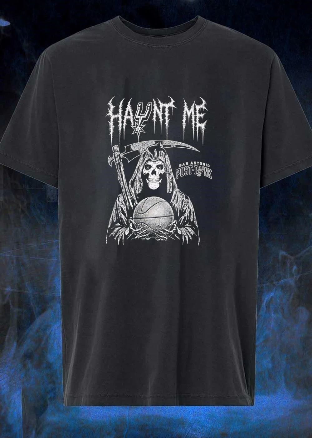 Haunt Me Grim Reaper Basketball San Antonio Spurs Post-Punk T-Shirt
