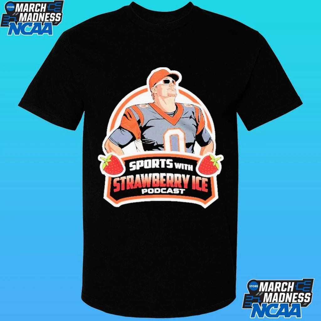 Football Sports With Strawberry Ice Podcast Shirt