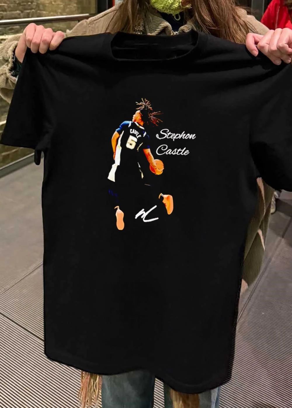 Stephon Castle basketball player San Antonio Spurs NBA Stephon Castle Castle 5 shirt