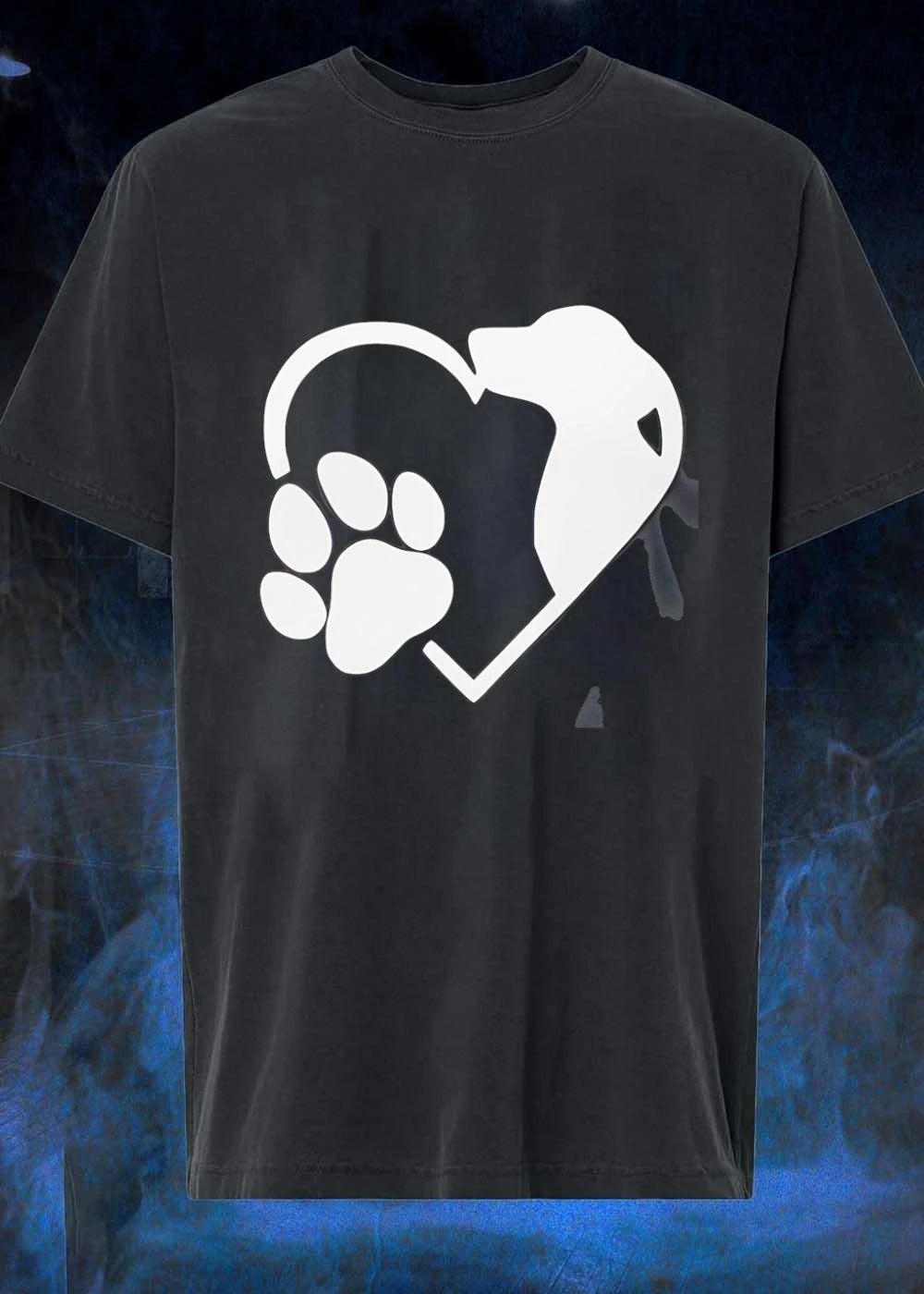 Dog Heart Paw Print Love Pet Animal Lover T-Shirt