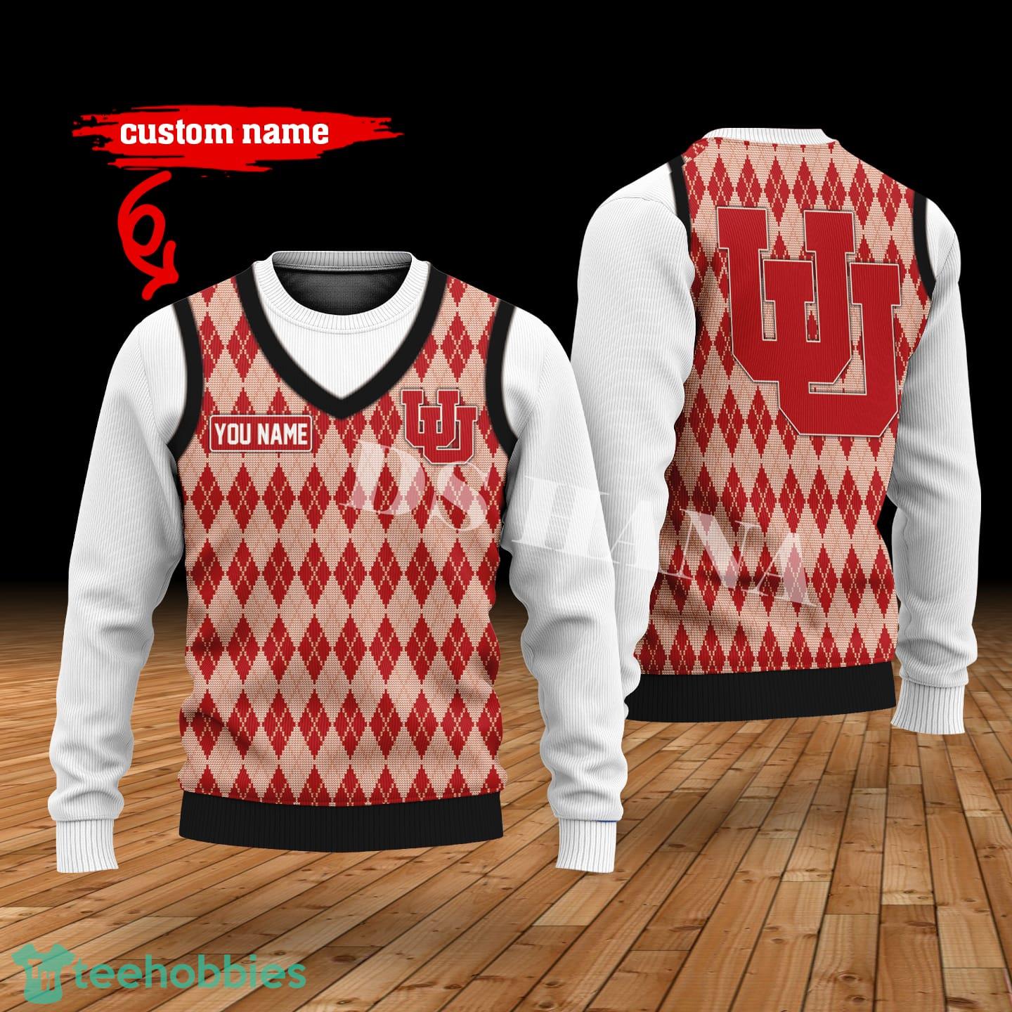Utah Utes Custom Name New Style Sweater Ghile Style 3D Print Christmas Sweater