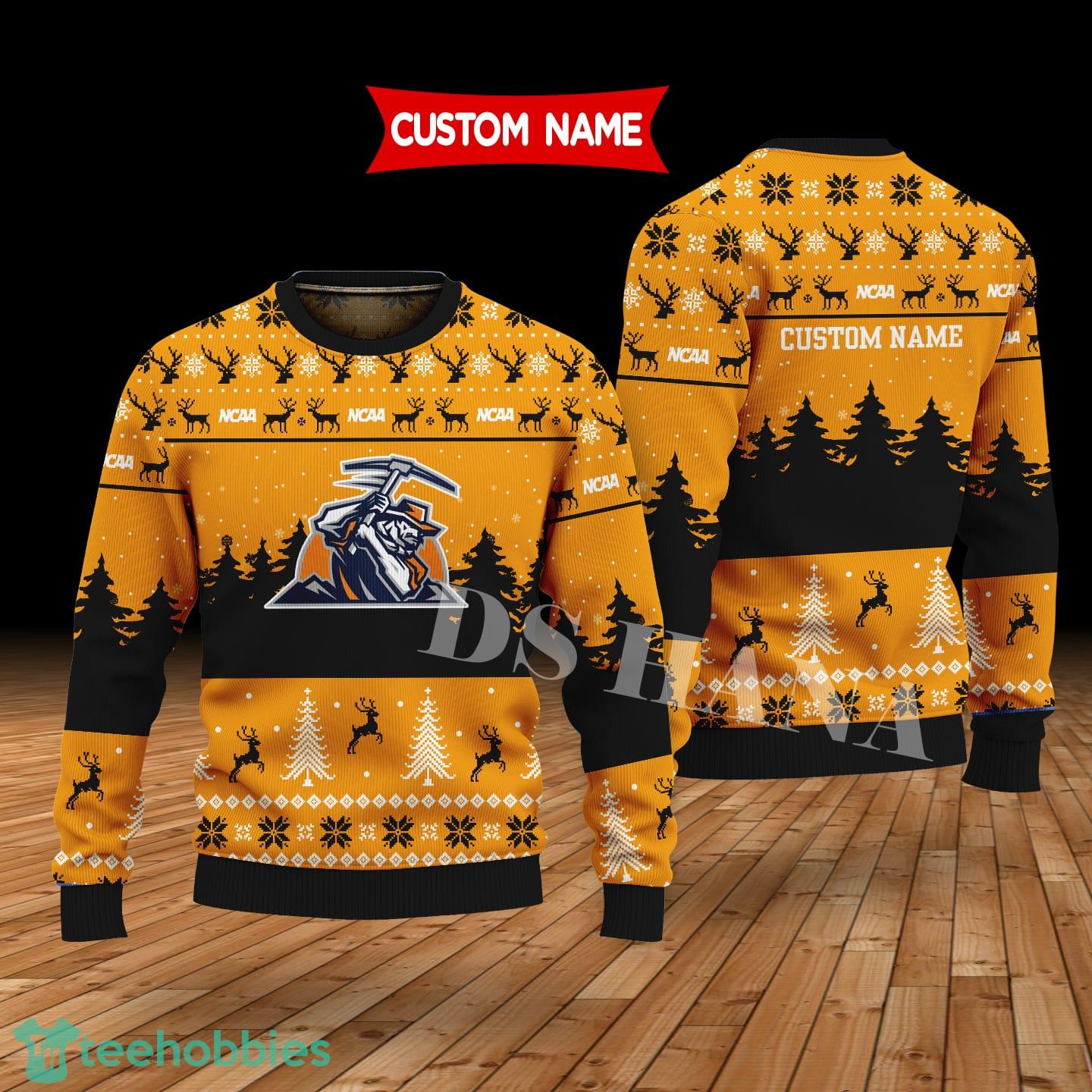 UTEP Miners Custom Name Merry Xmas Sweater For UTEP Miners Fans Sweater