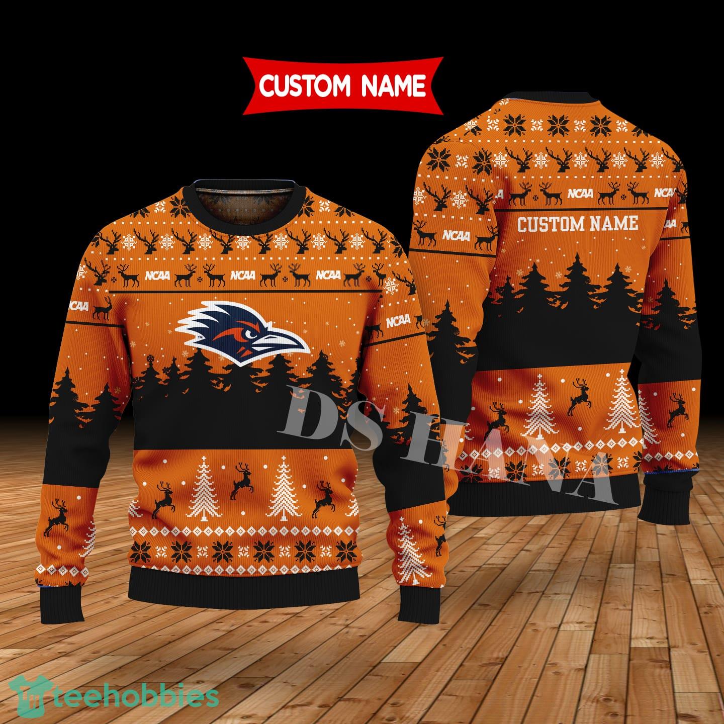 UTSA Roadrunners Custom Name Merry Xmas Sweater For UTSA Roadrunners Fans Sweater