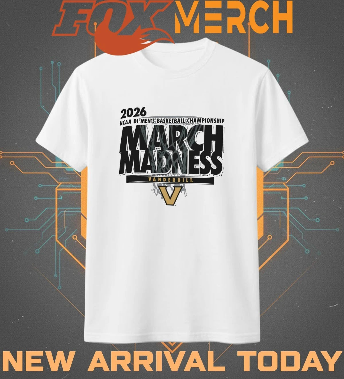 Vanderbilt Commodores 2026 NCAA DI Men’s Basketball Championship March Madness shirt