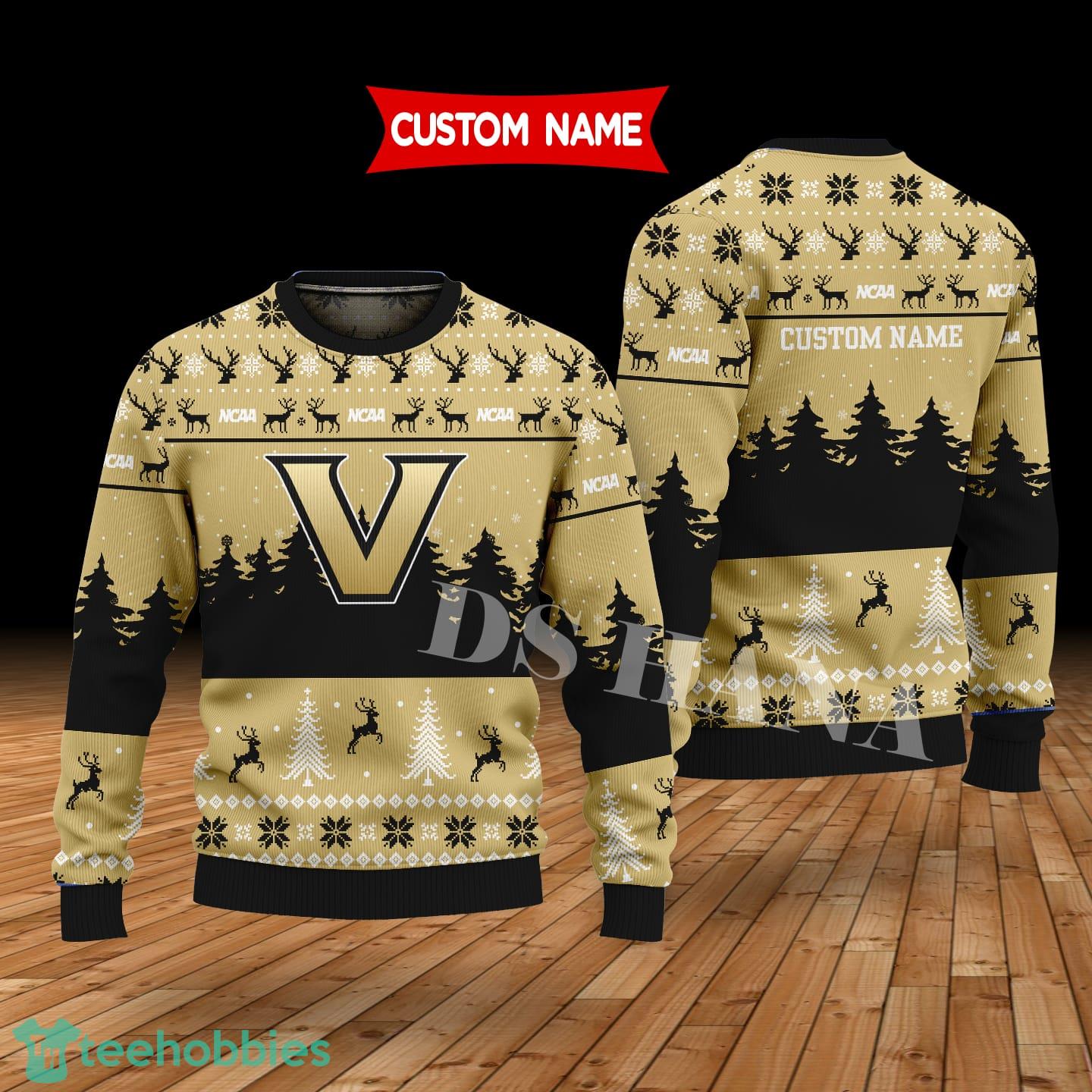 Vanderbilt Commodores Custom Name Merry Xmas Sweater For Vanderbilt Commodores Fans Sweater