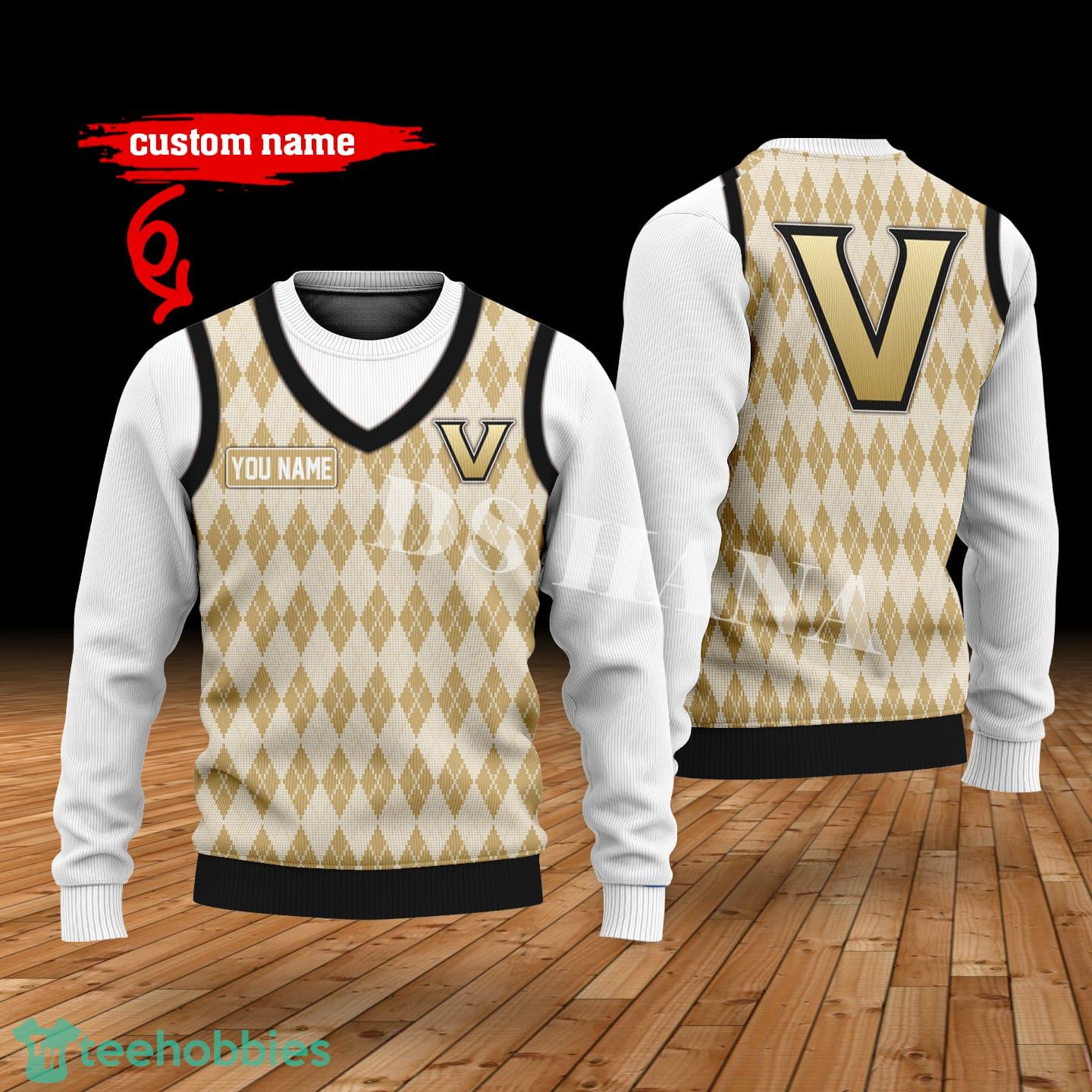Vanderbilt Commodores Custom Name New Style Sweater Ghile Style 3D Print Christmas Sweater
