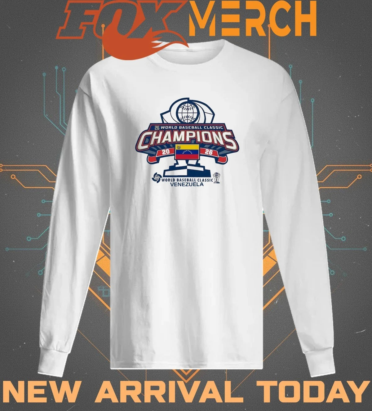 Venezuela 2026 World Baseball Classic Champions trophy t-shirt