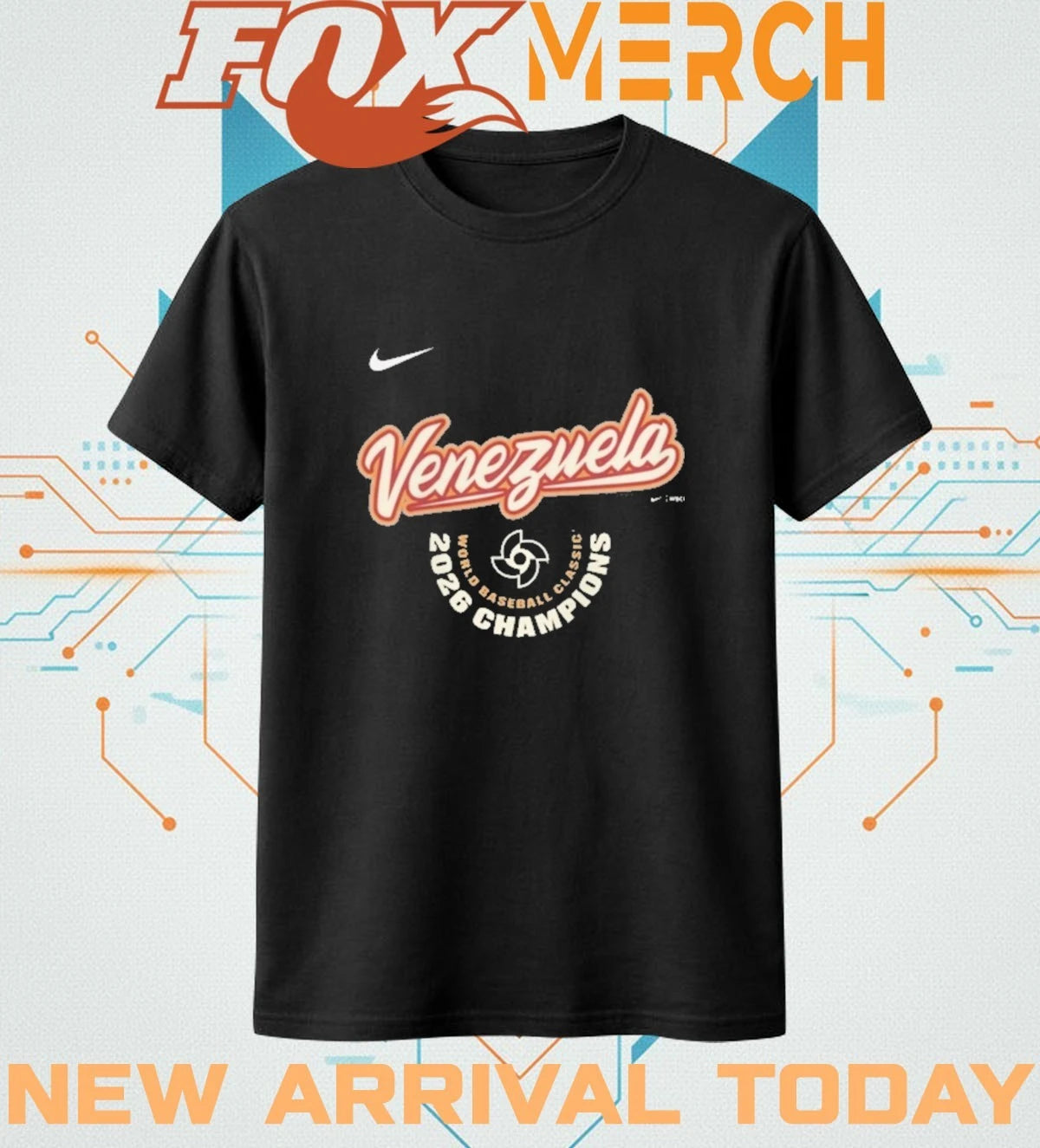 Venezuela Baseball 2026 World Baseball Classic Champions logo t-shirt