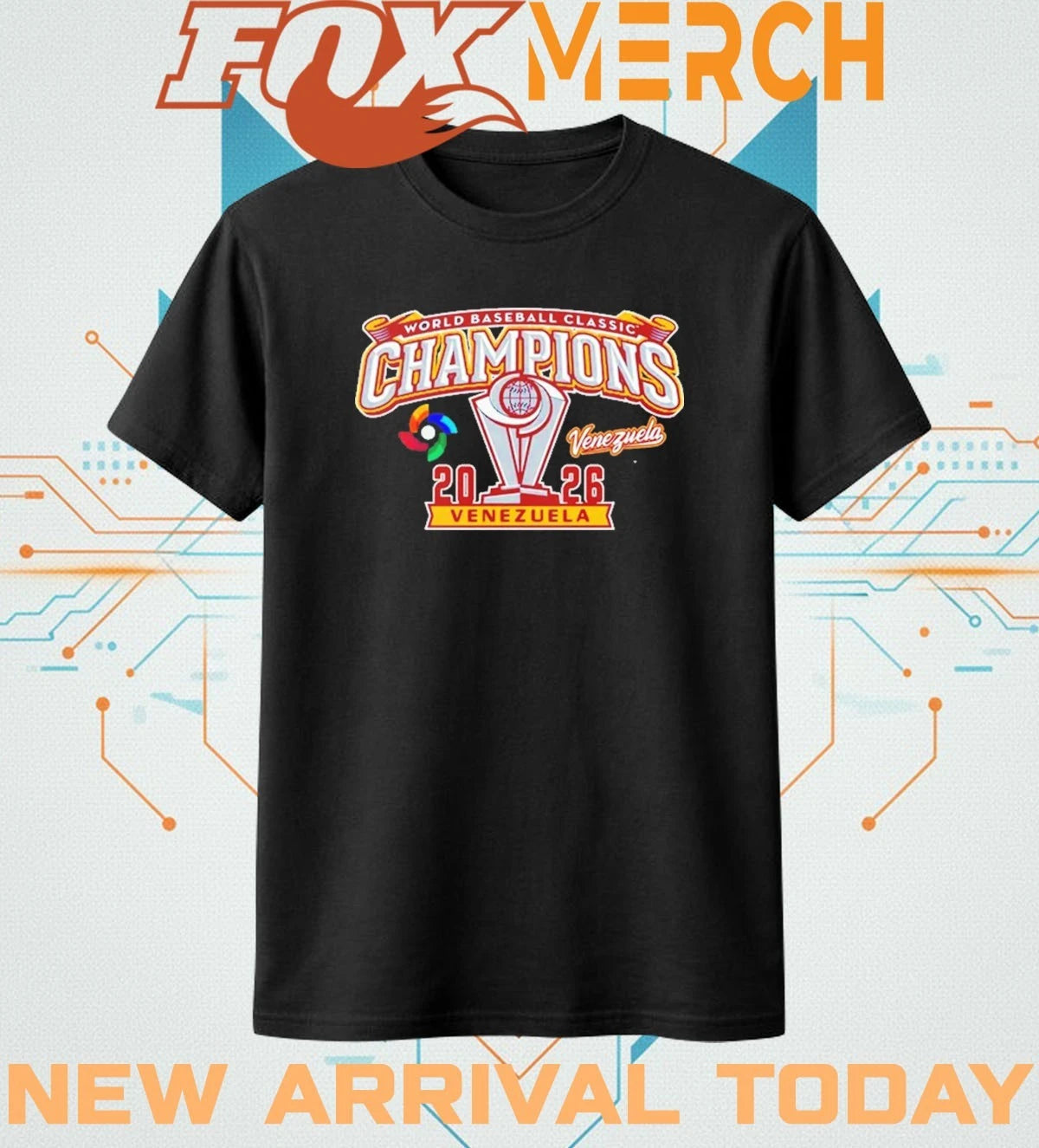 Venezuela Baseball World Baseball Classic 2026 Champions Trophy Cup t-shirt