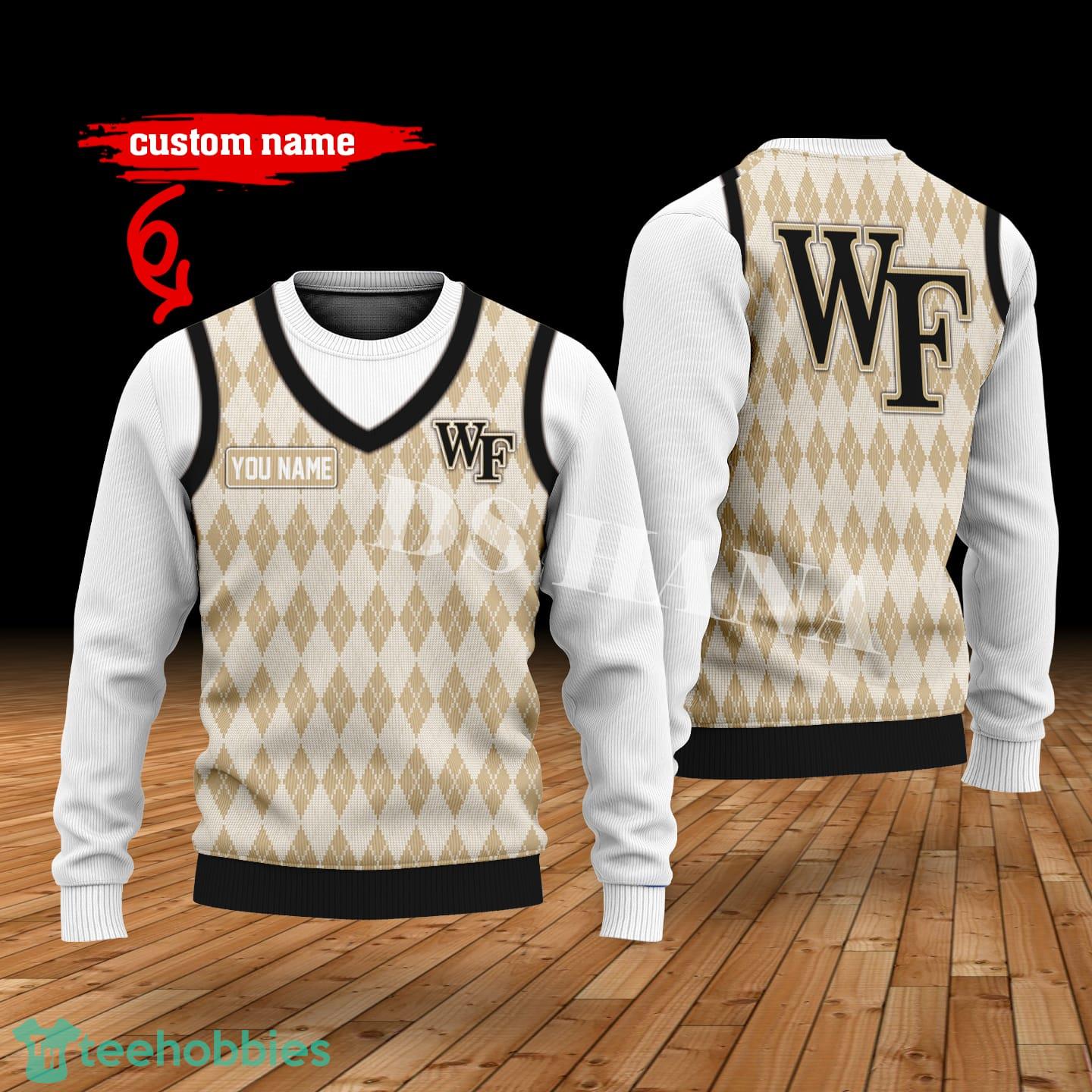 Wake Forest Demon Deacons Custom Name New Style Sweater Ghile Style 3D Print Christmas Sweater