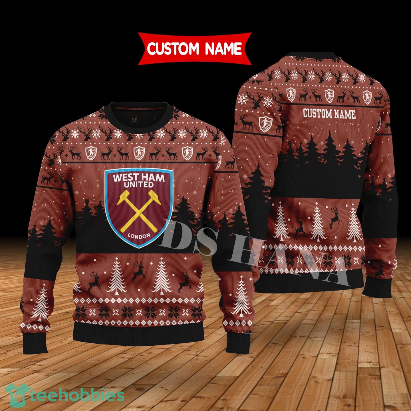 West Ham United Custom Name Merry Xmas Sweater For Soccer Sport Team’s Fans Sweater