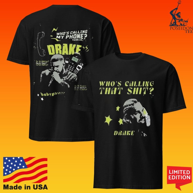 Whos Calling That Shit Olive Green Acid Wash T-shirt